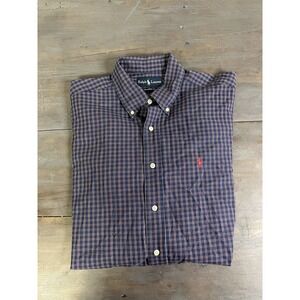 Mens Polo Ralph Lauren Classic Fit Long Sleeve Button Up Shirt Size Large